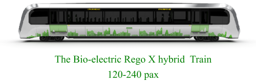 The Bio-electric Rego X hybrid  Train  120-240 pax
