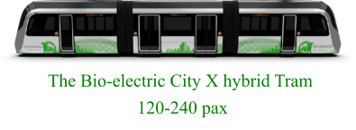 The Bio-electric City X hybrid Tram   120-240 pax